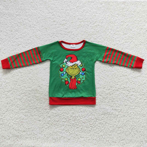 BT0245  toddler clothes baby christmas top shirt