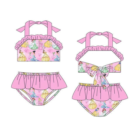 Order Deadline:23th May. Split order baby girl clothes Princess  girl summer swimsuit
