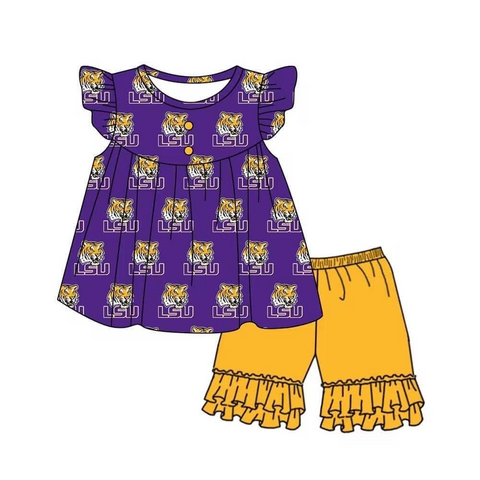 Order Deadline:23th May.. Split order baby girl clothes  state girl summer shorts set 2
