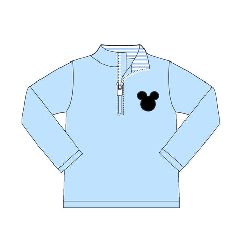 BT0708  pre-order  toddler boy clothes blue mouse boy winter top shirt 2024.5.30