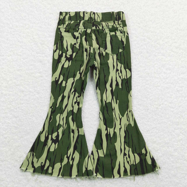 P0372 baby girl clothes girl jeans camouflage clothes girl camo jeans hunting clothes toddler bell bottom jeans