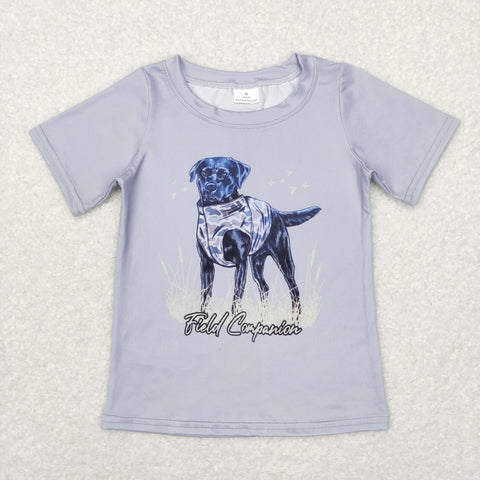 BT0463  toddler boy clothes dog hunting boy summer tshirt