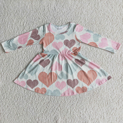 6 A1-5 baby girl cothes valentine's day long sleeve heart dress-promotion 2023.12.16