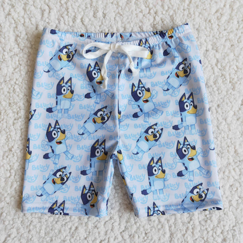 E10-28 boy summer blue cartoon swim suit shorts